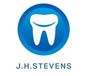 J.H Stevens Dentist Logo of tooth in a blue circle